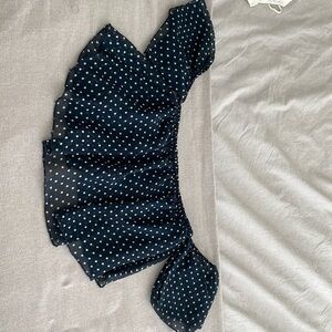 Top. Brand: Zara. Size: S. Color: Blue.